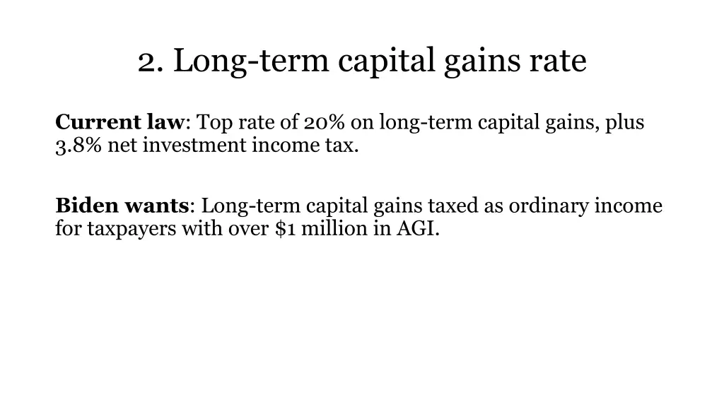 2 long term capital gains rate