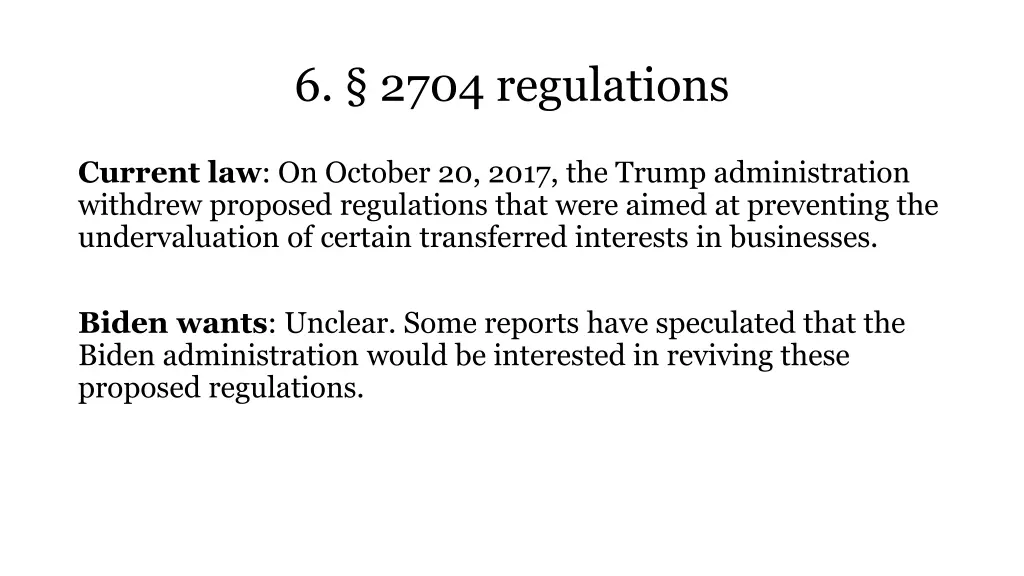6 2704 regulations