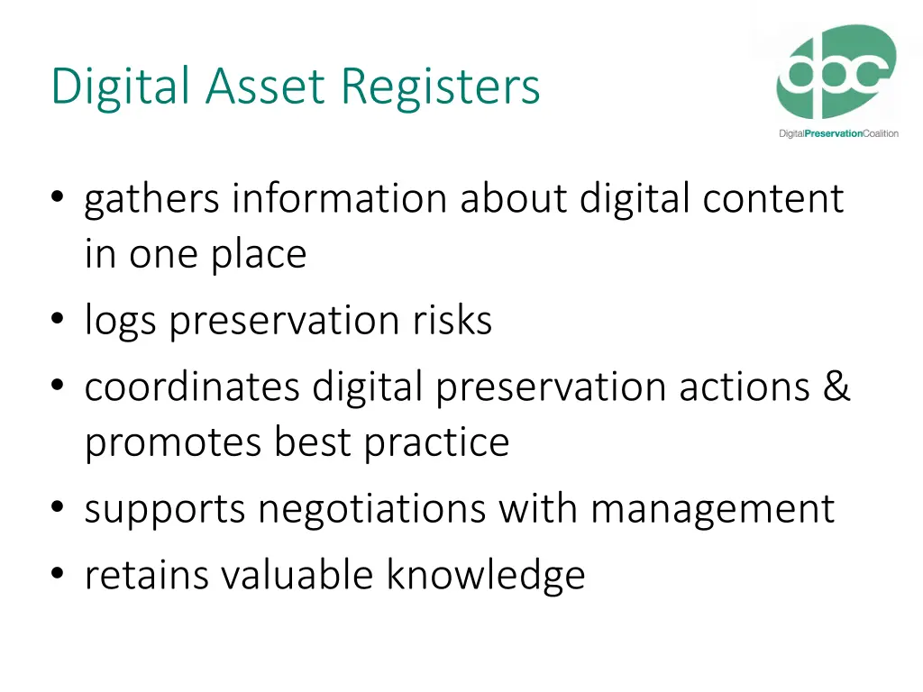 digital asset registers