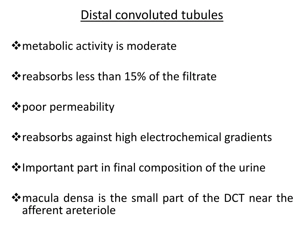 distal convoluted tubules