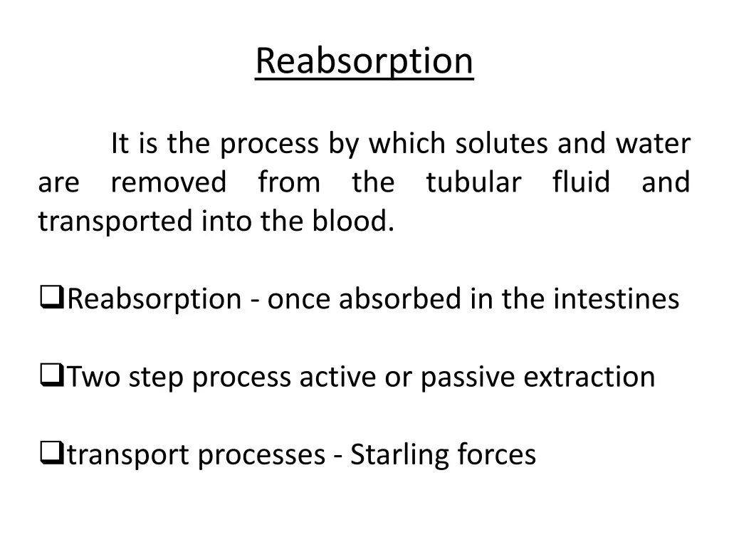 reabsorption