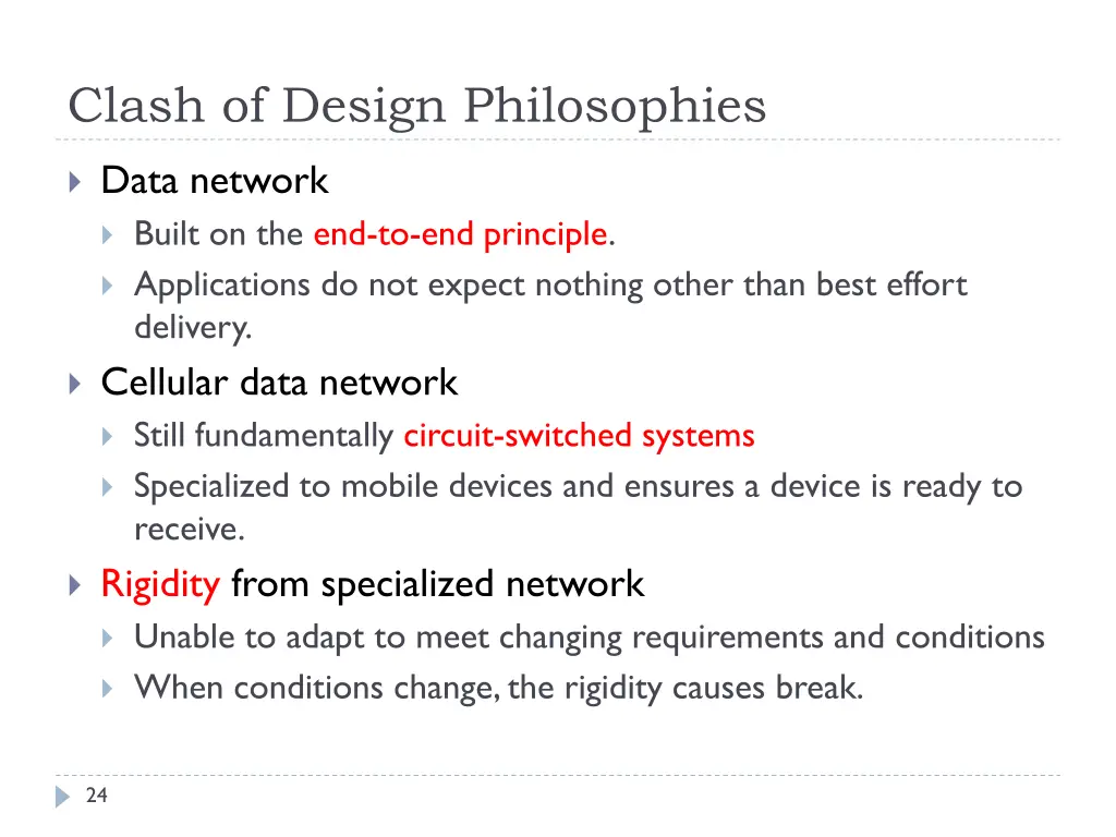 clash of design philosophies