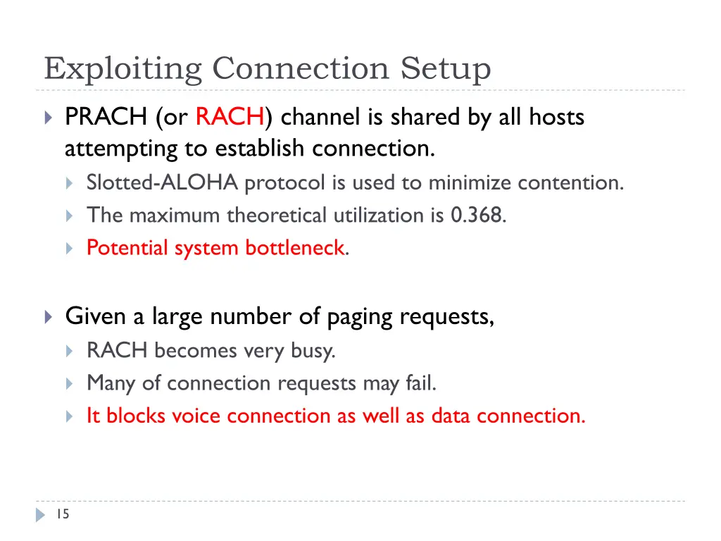 exploiting connection setup