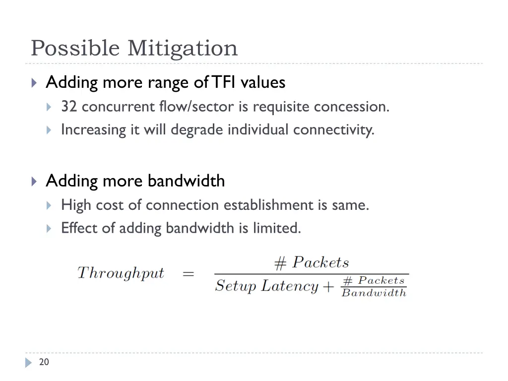 possible mitigation