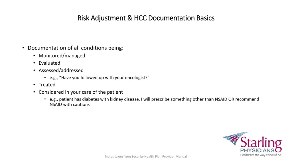 risk adjustment hcc documentation basics risk 1