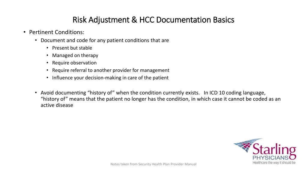 risk adjustment hcc documentation basics risk 2