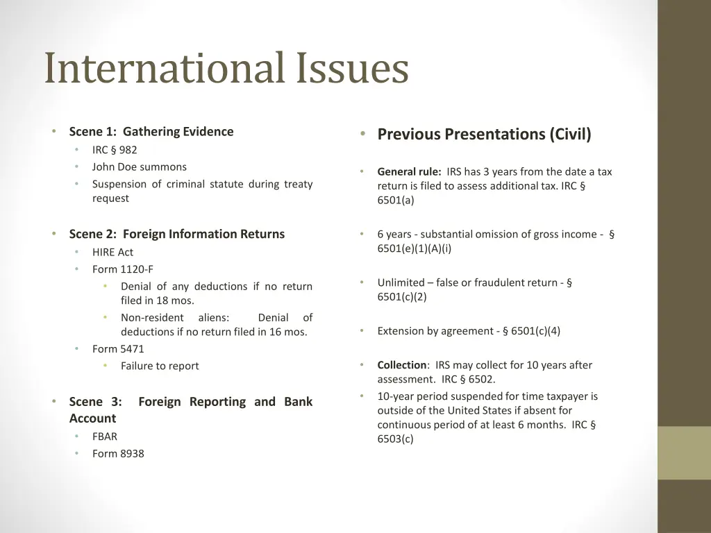 international issues