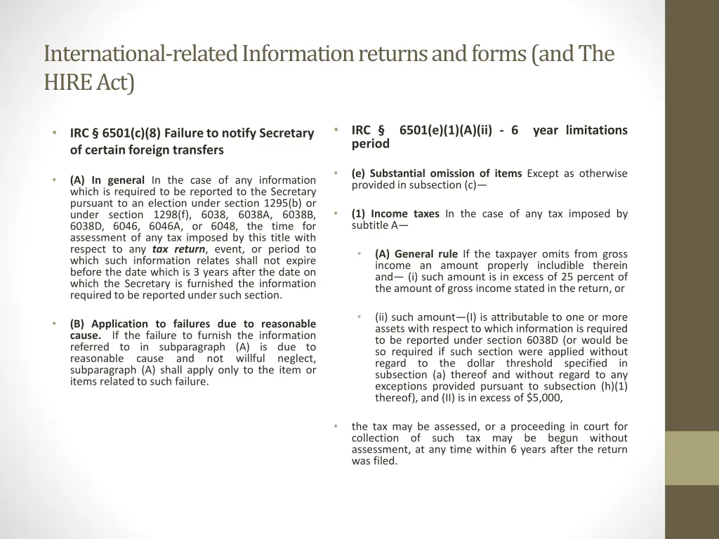 international related information returns