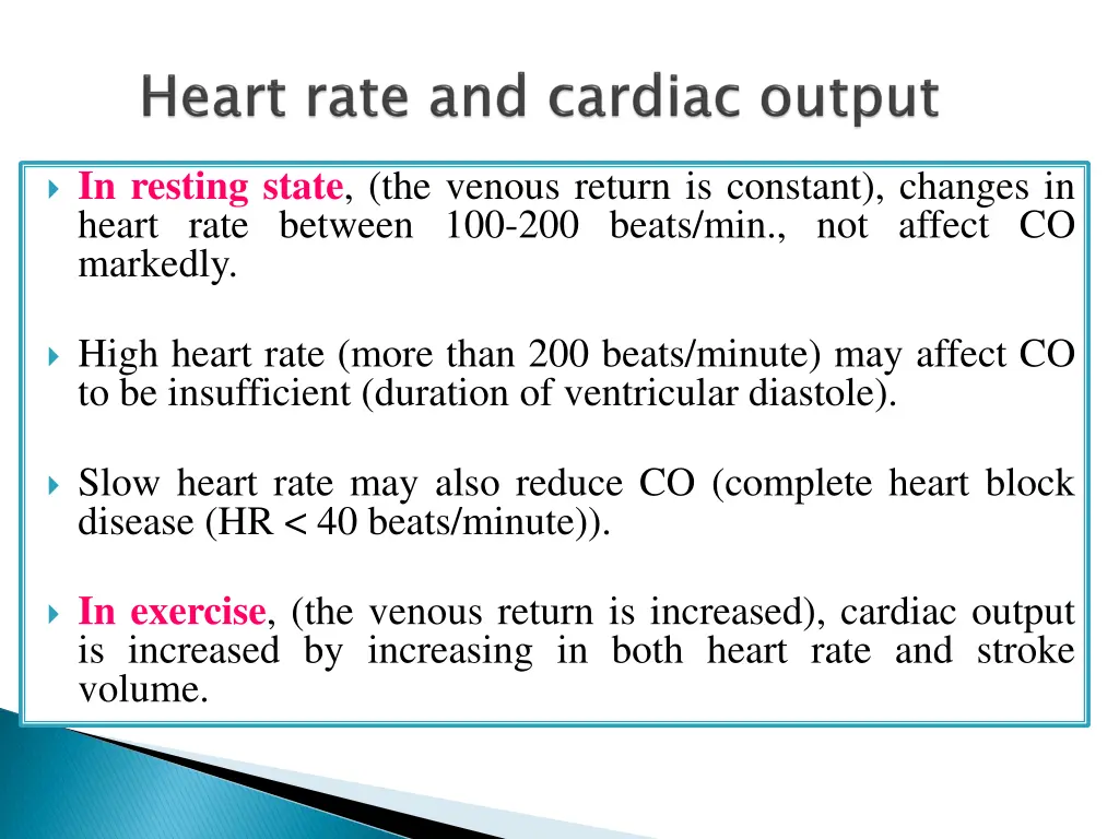 in resting state the venous return is constant
