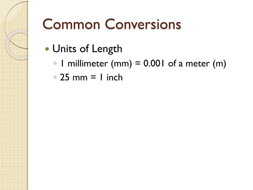common conversions 2