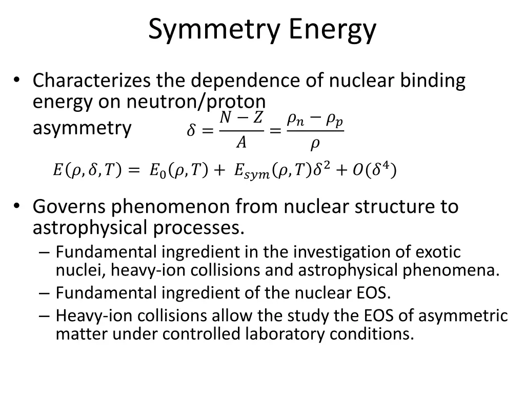 symmetry energy