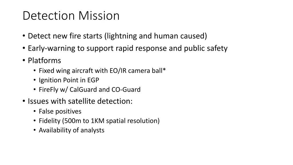 detection mission