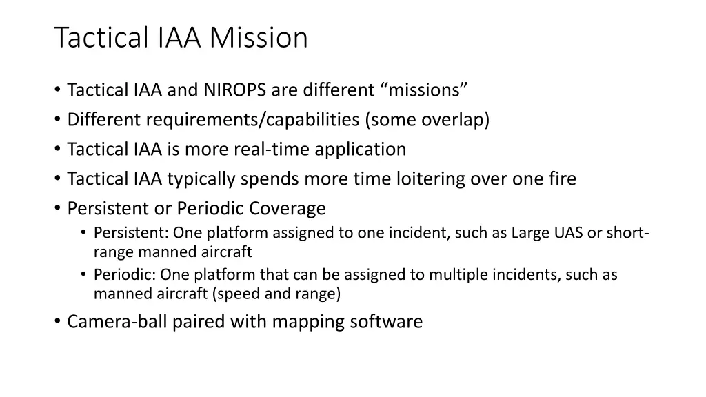 tactical iaa mission