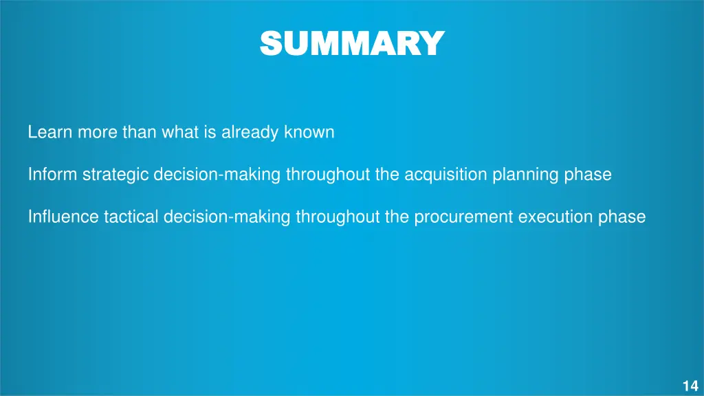 summary summary