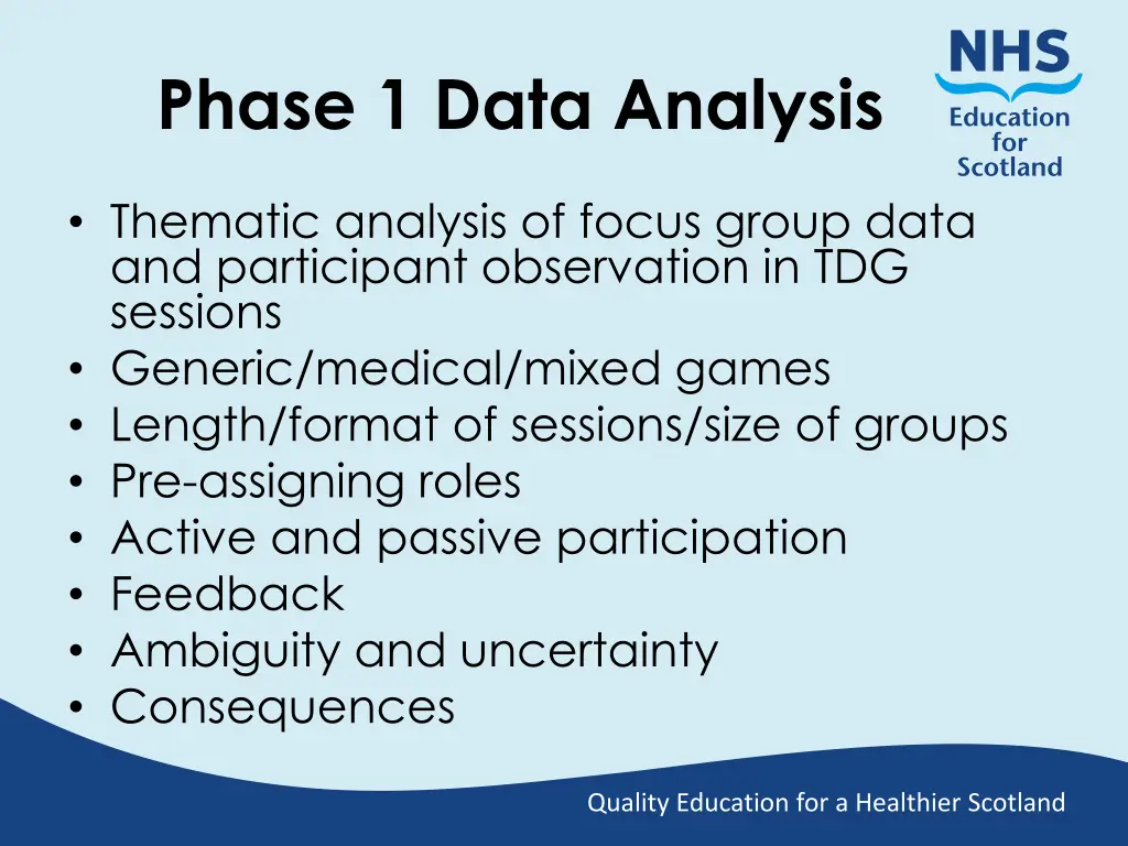 phase 1 data analysis