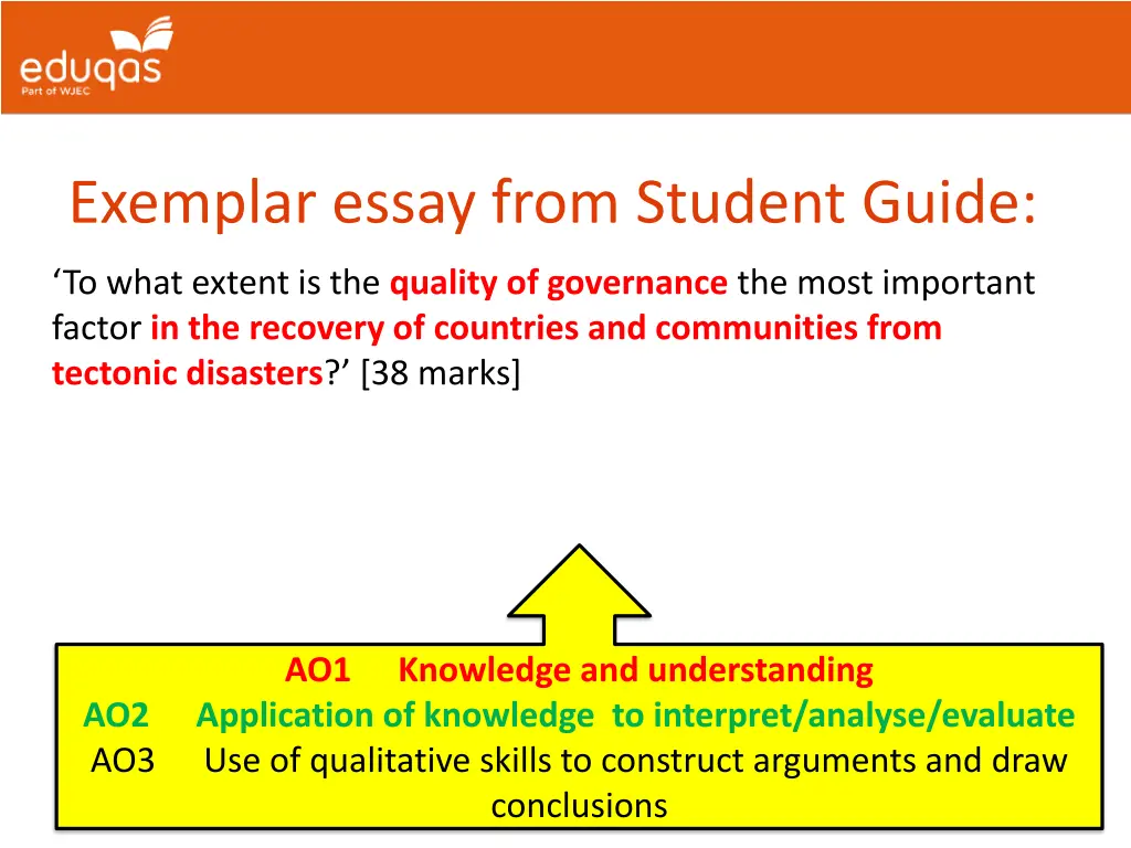 exemplar essay from student guide 3