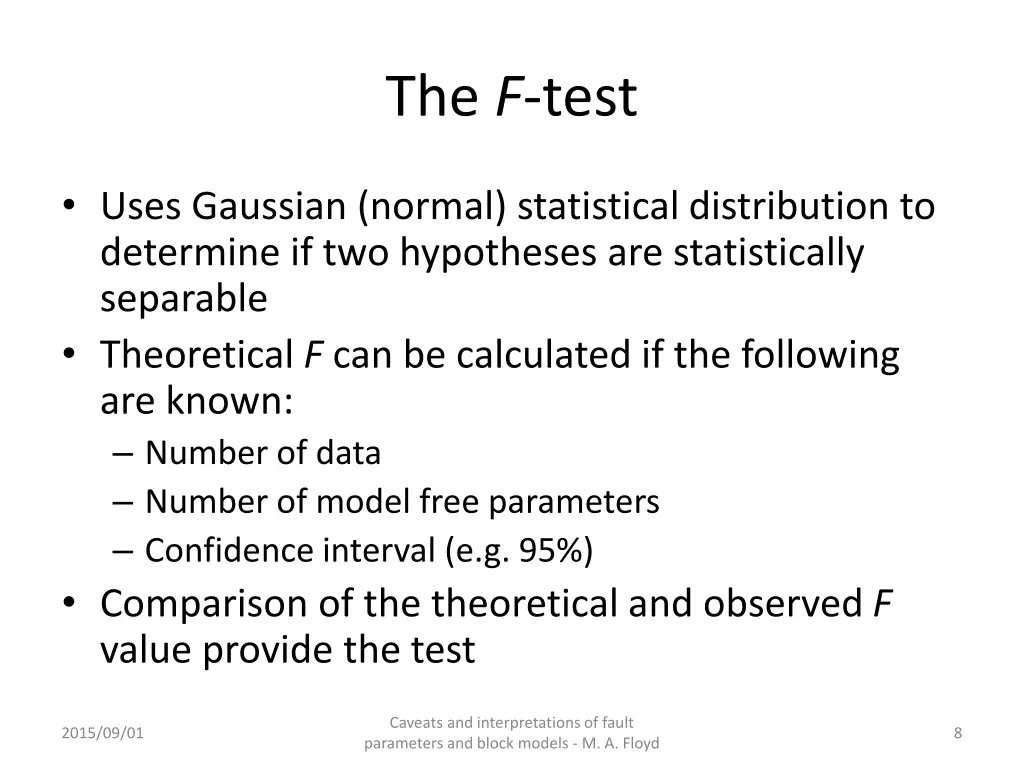 the f test