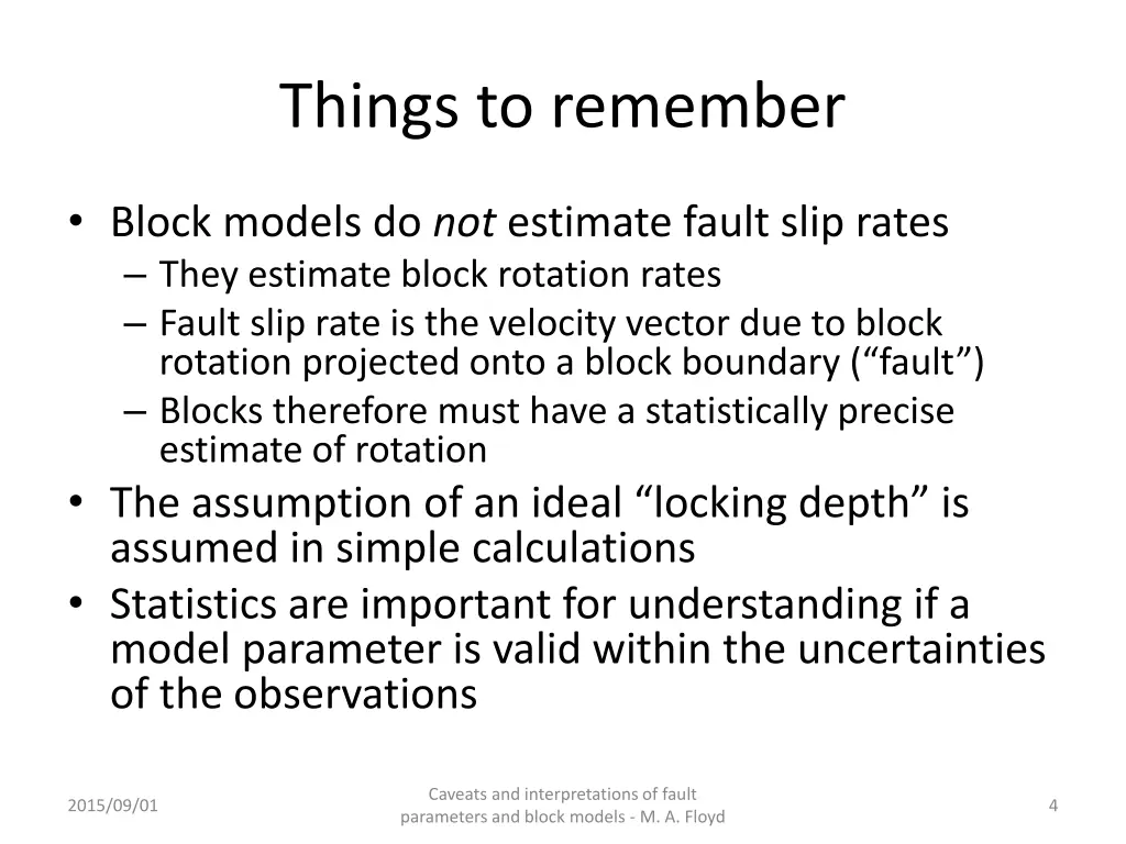 things to remember