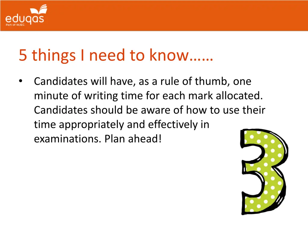 5 things i need to know 1