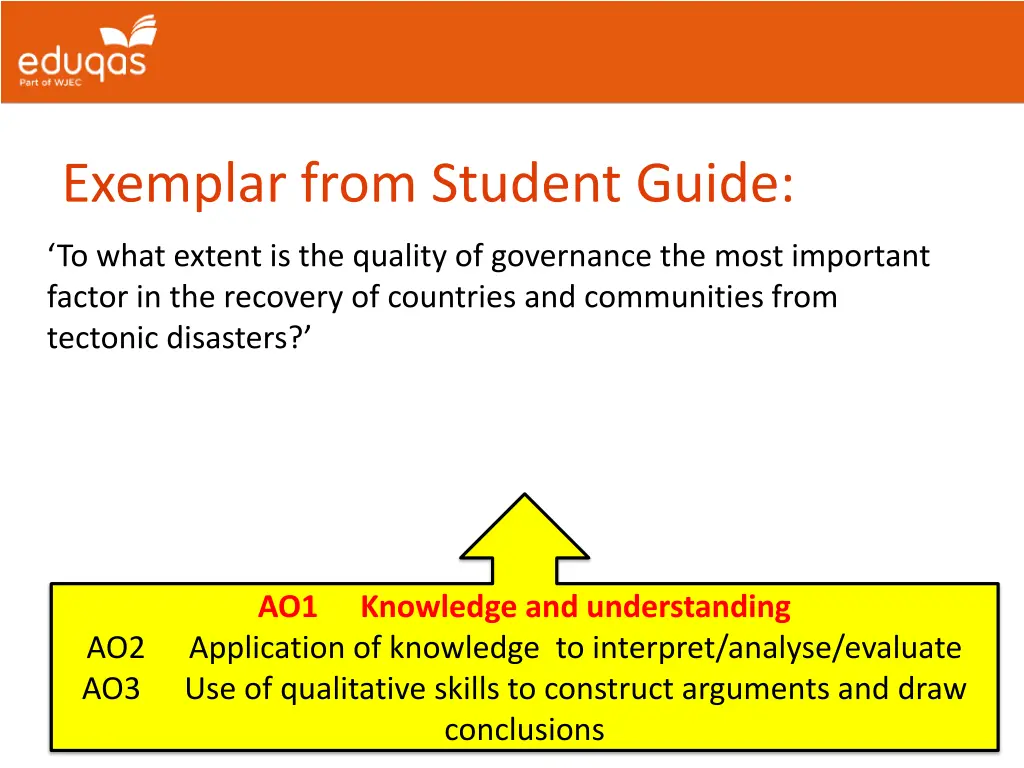 exemplar from student guide