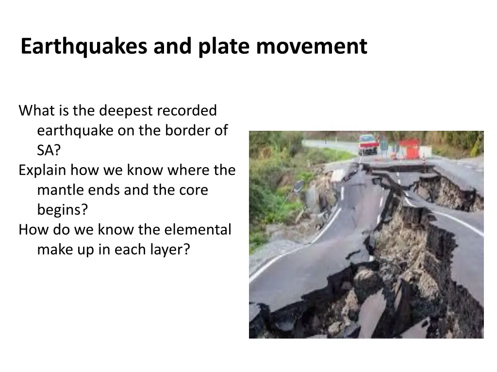 earthquakes and plate movement