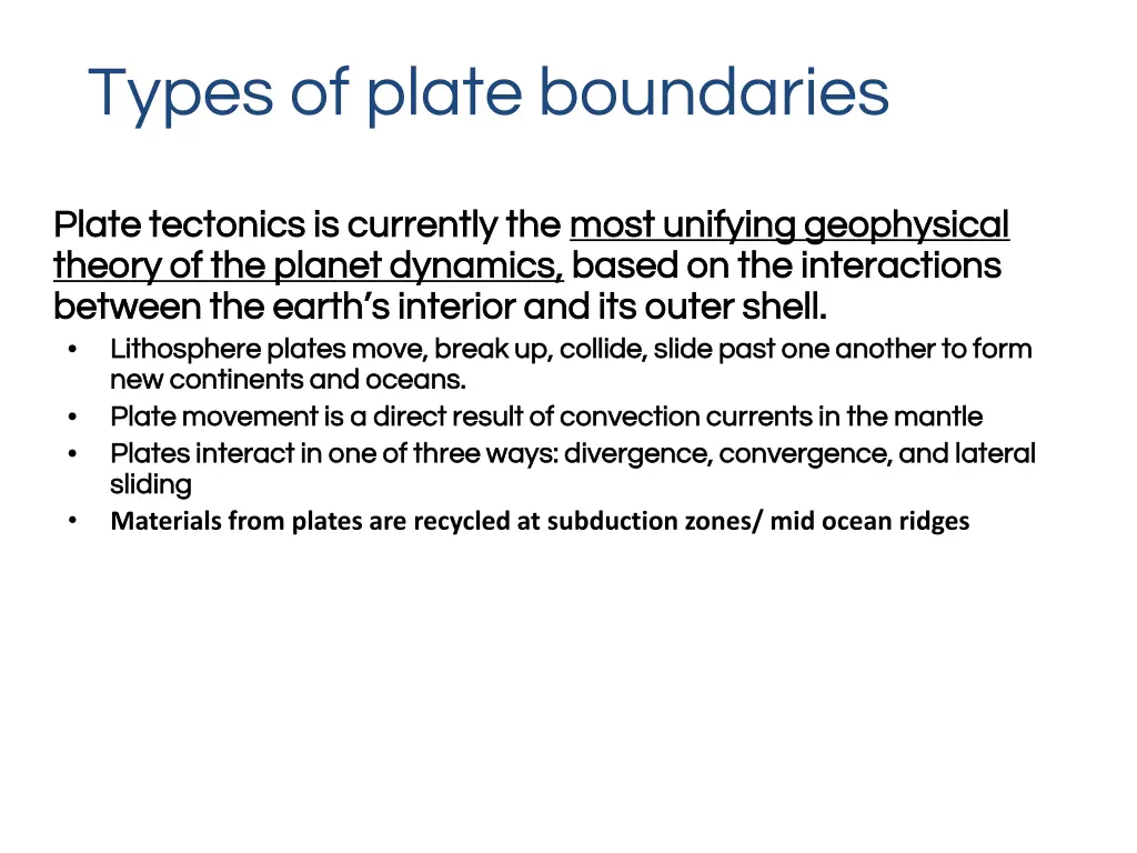 types of plate boundaries