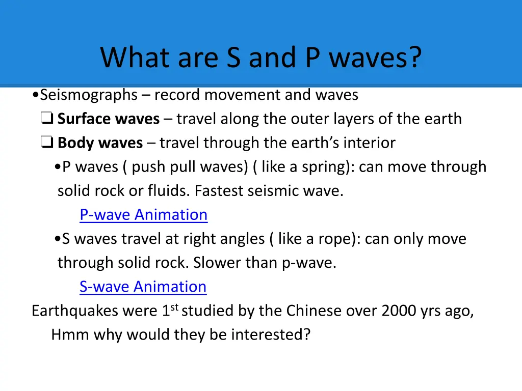 what are s and p waves