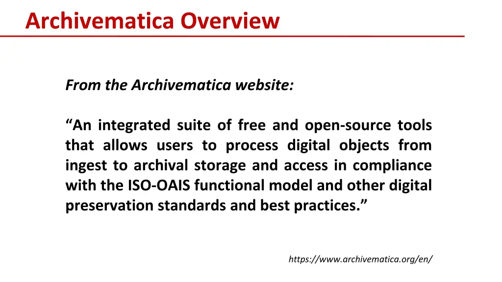 archivematica overview