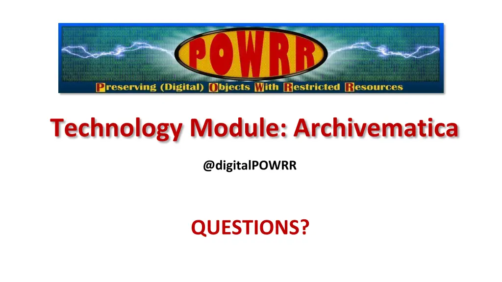 technology module archivematica 1