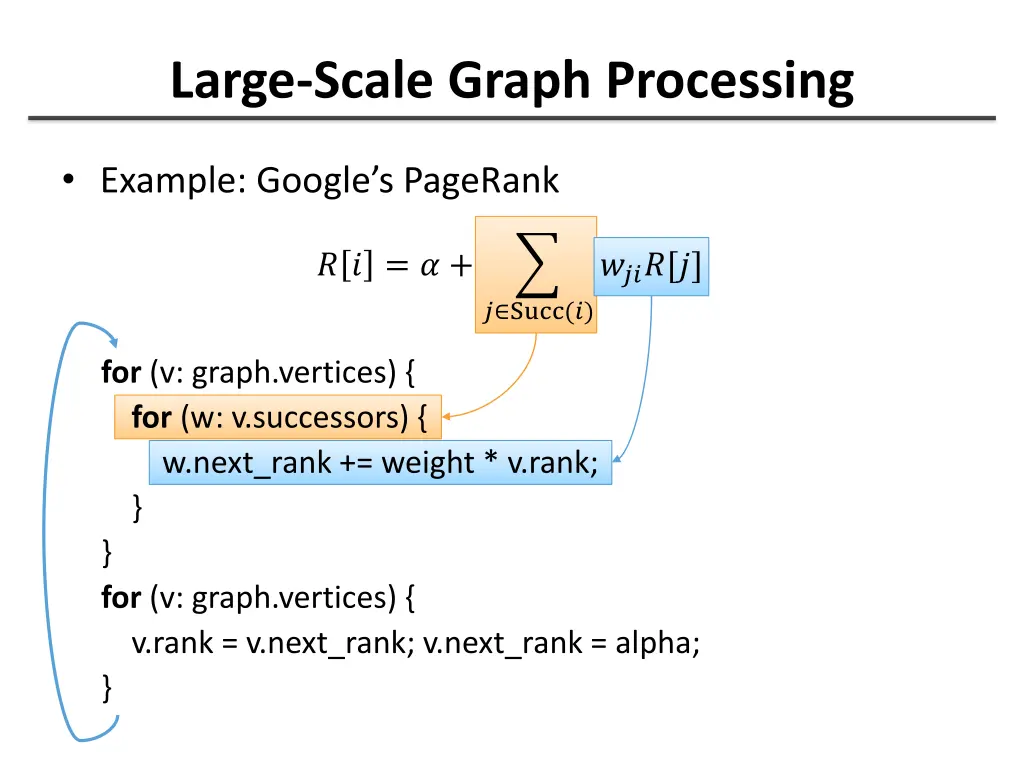 large scale graph processing