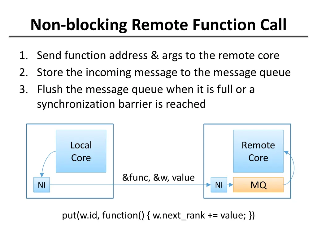 non blocking remote function call