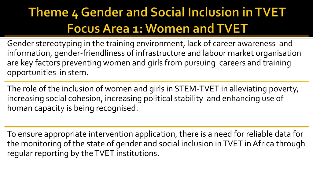 gender stereotyping in the training environment