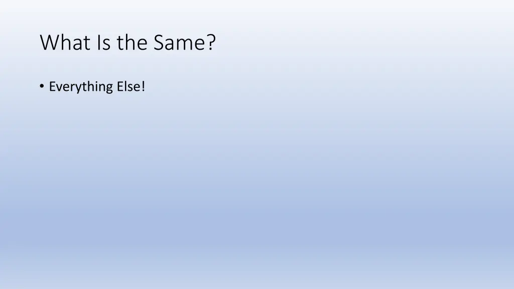 what is the same
