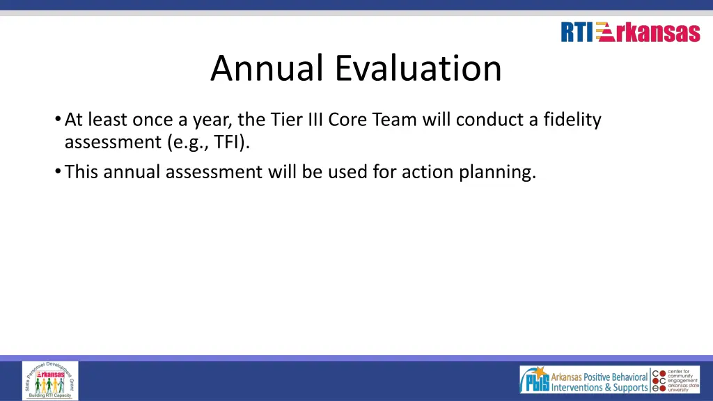 annual evaluation