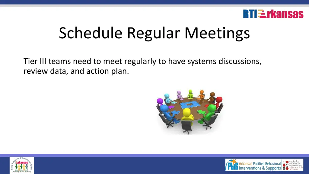 schedule regular meetings