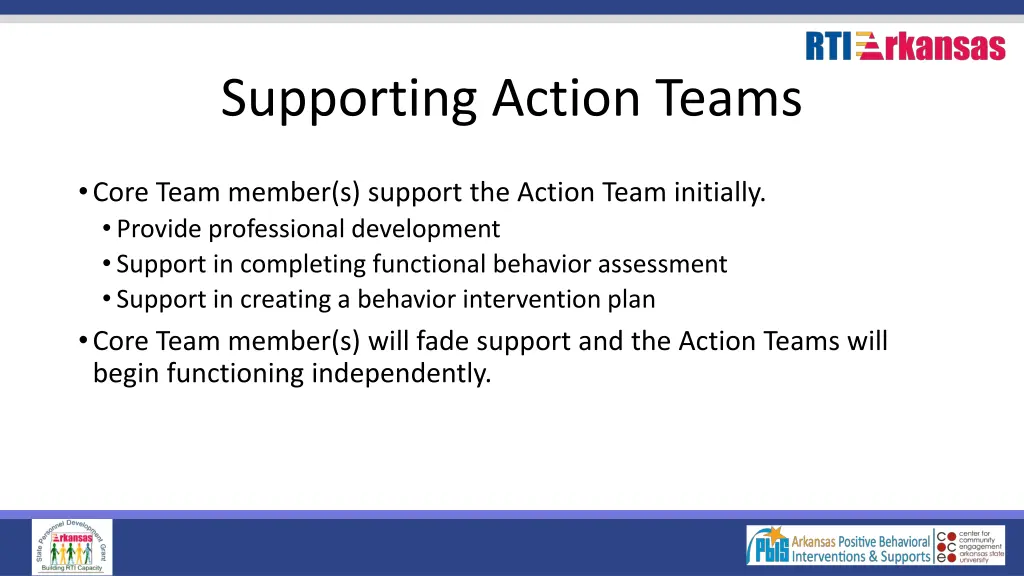 supporting action teams