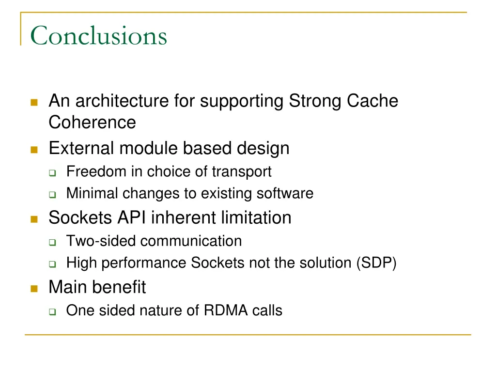 conclusions