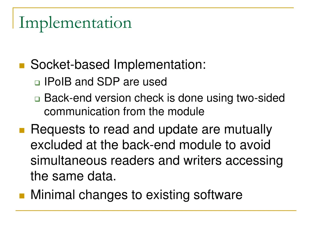 implementation