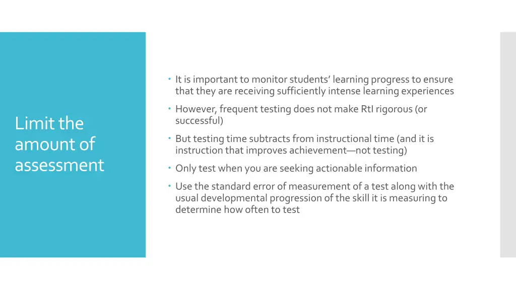 it is important to monitor students learning