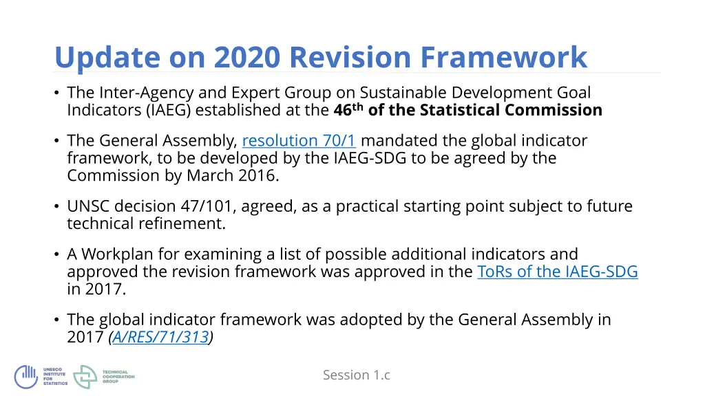 update on 2020 revision framework the inter