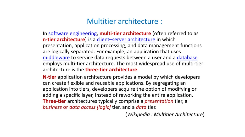 multitier architecture