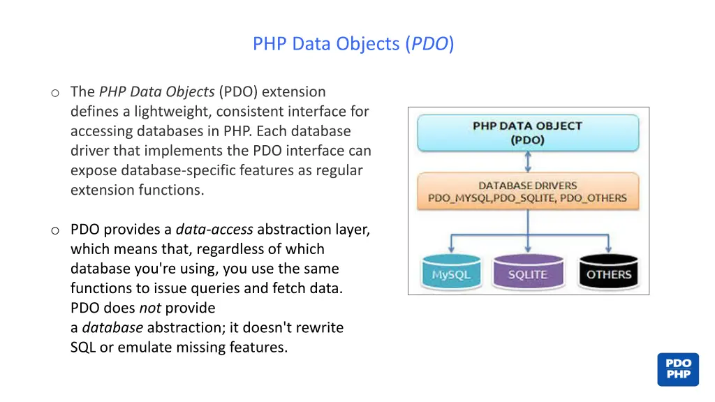 php data objects pdo