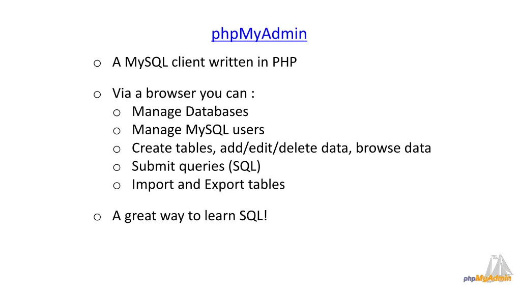 phpmyadmin