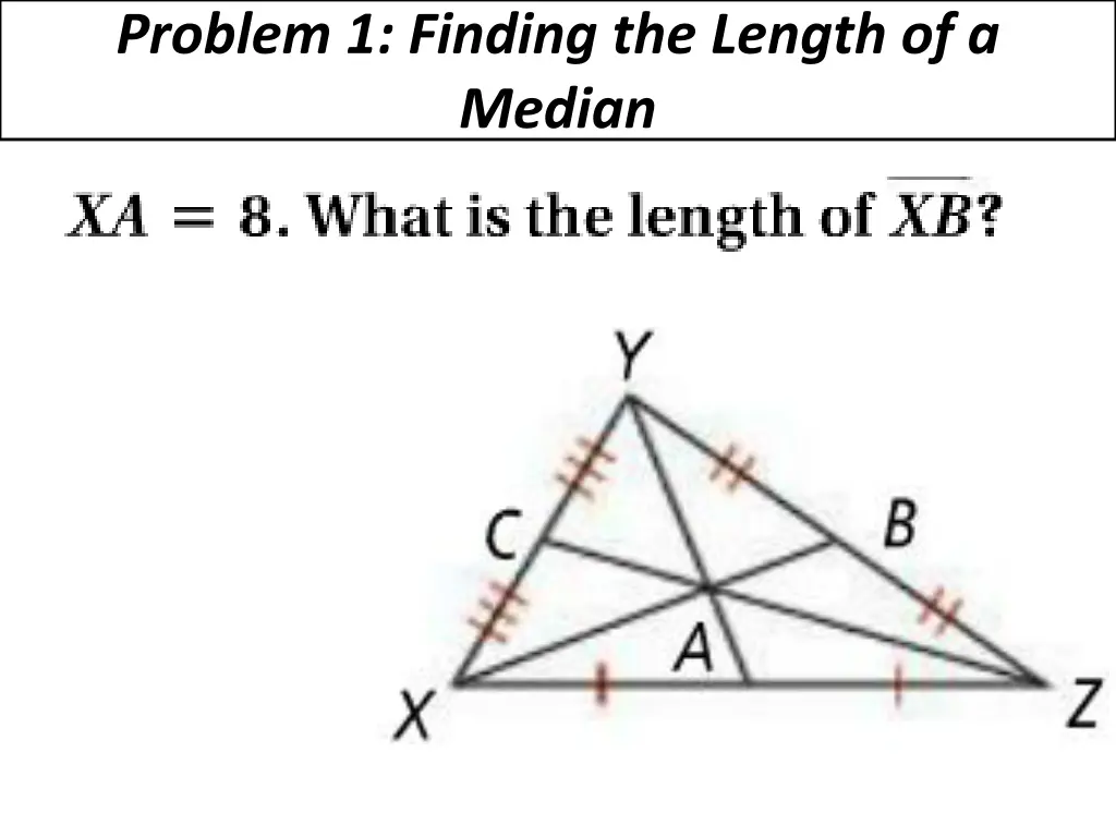 problem 1 finding the length of a median