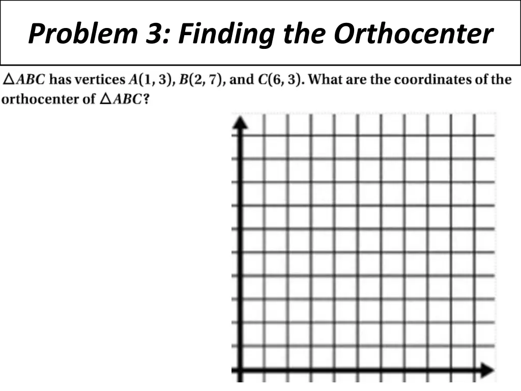 problem 3 finding the orthocenter