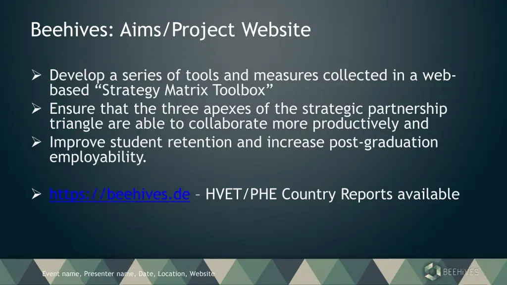 beehives aims project website