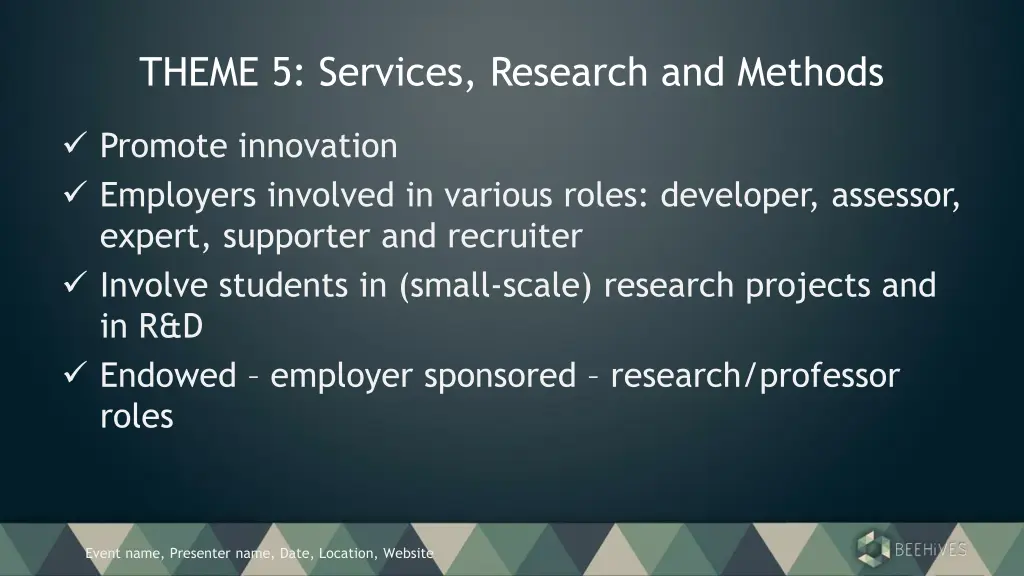 theme 5 services research and methods