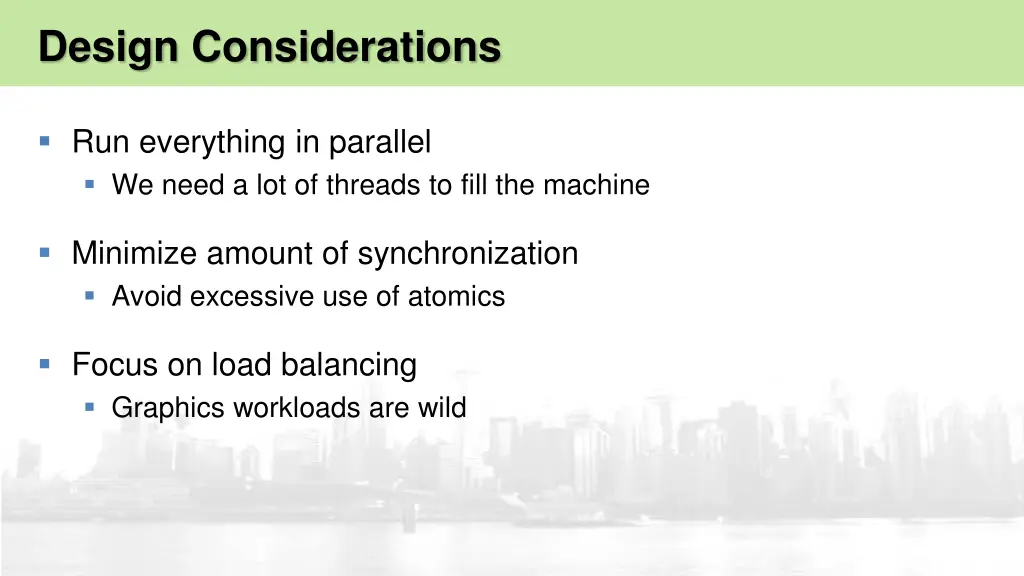 design considerations