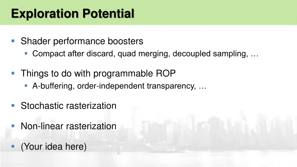 exploration potential