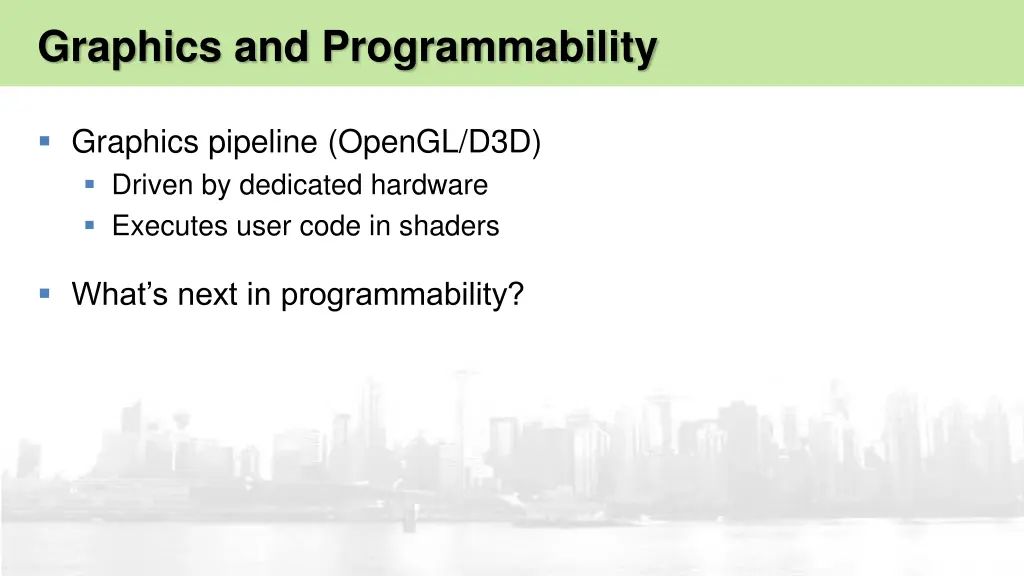 graphics and programmability